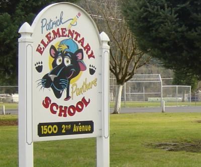 Patrick Elementary School sign