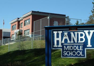 Hanby Middle School sign